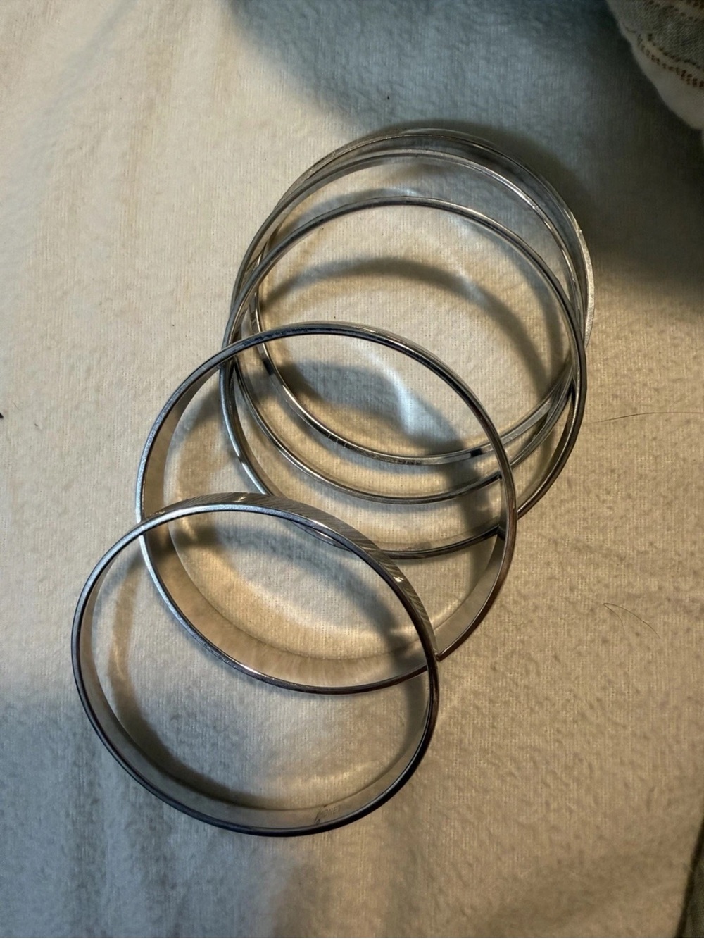 Vintage Monet Stacking Dangle Bracelet Set Of 5 - Picture 2 of 3